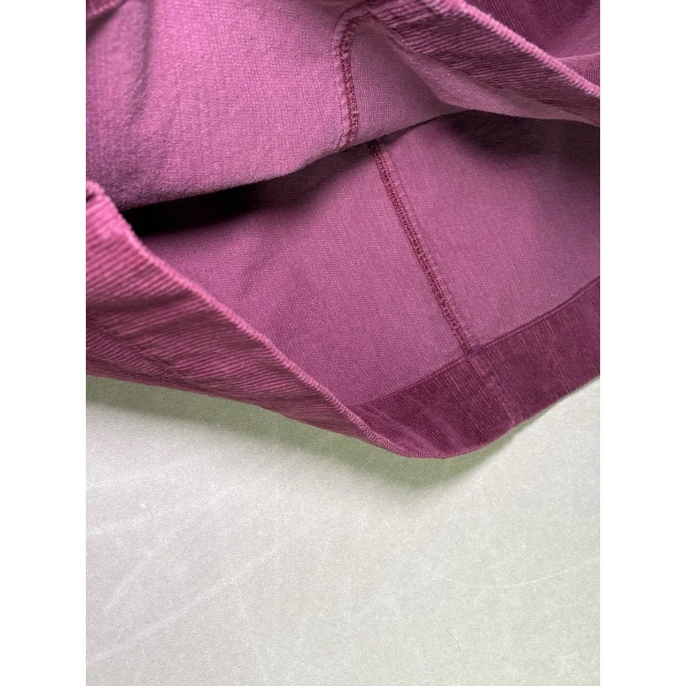 LOFT Petite 12P Berry Corduroy Skirt A Line Knee Length Stretch Wine Color - Picture 3 of 7